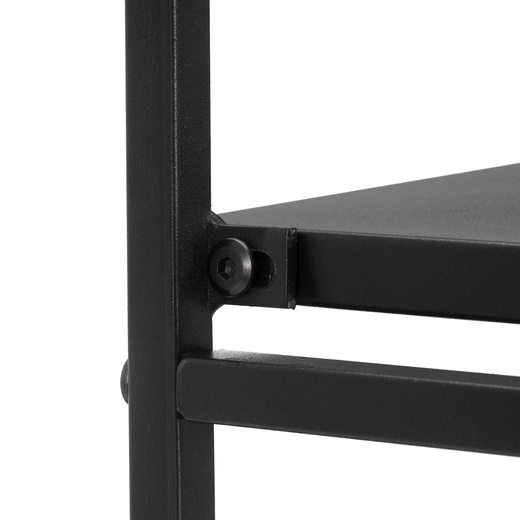 Półka ścienna, potrójna uniwersalna 57,5x21x50 cm wisząca, czarna