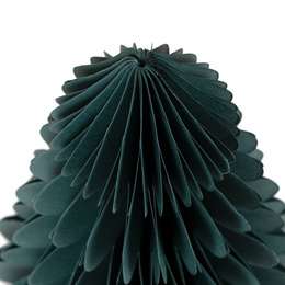 Papierowa choinka 30 cm ozdoba świąteczna dekoracja 3D z magnesem ciemnozielona