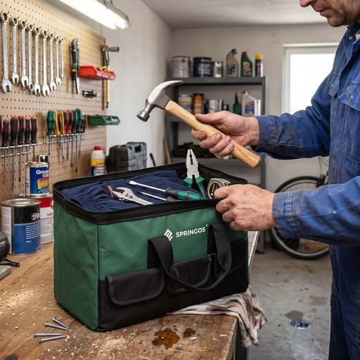 Torba na narzędzia 40x18x34 cm monterska samochodowy organizer z kieszeniami wielofunkcyjny