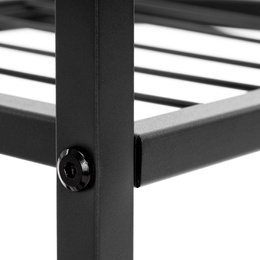 Kwietnik metalowy, stojący 79 cm regał na rośliny 5 poziomów, loft, czarny