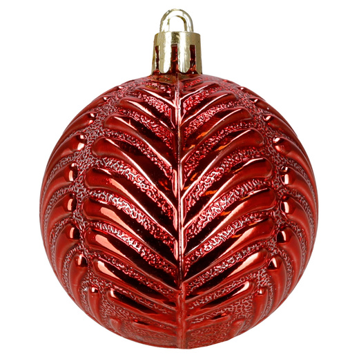 Bombki choinkowe 40 szt. ozdoby kule, lizaki, szyszki, laski cukrowe nietłukące, czerwone
