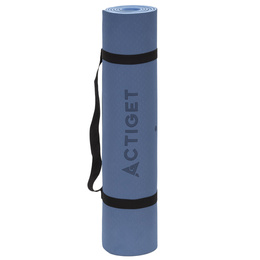 Mata do ćwiczeń 183x61 cm antypoślizgowa TPE do jogi, stretchingu z uchwytem niebieska