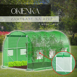 Szklarnia ogrodowa foliowa UV-4 140g/m2 tunel foliak 3x2x2 m zielony