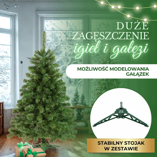 Choinka sztuczna premium 150 cm jodła zielona