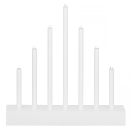 Świecznik adwentowy Led 7 świec biały
