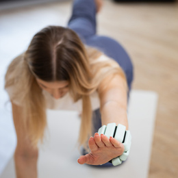 Obciążenia na ręce i nogi 2x1 kg do treningu fitness i cardio, miętowe