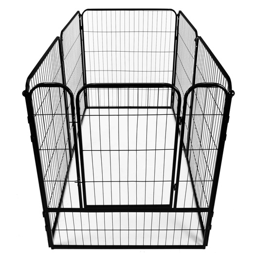 Kojec dla zwierząt wybieg klatka dla psa 184x94x100 cm czarna