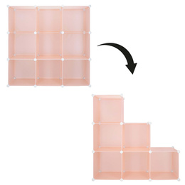 Szafka modułowa dla dzieci 110x110x37 cm organizer dziecięcy 9 półek