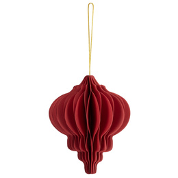 Papierowe bombki 6 szt. zawieszki choinkowe ozdoby świąteczne 12,5 cm rozkładane czerwone