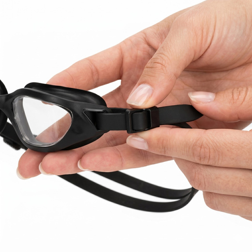 Okulary do pływania z zatyczkami do uszu, nosa zestaw okularki na basen UV Anti-fog