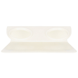 Podwójna miska dla psa i kota z podstawką antypoślizgowa przeźroczyste