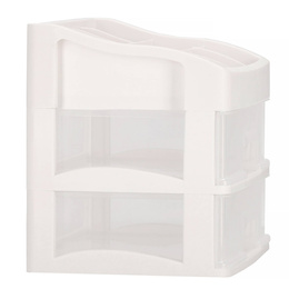 Organizer na kosmetyki 34x30x25cm mleczny pojemnik na biżuterię z przegródkami