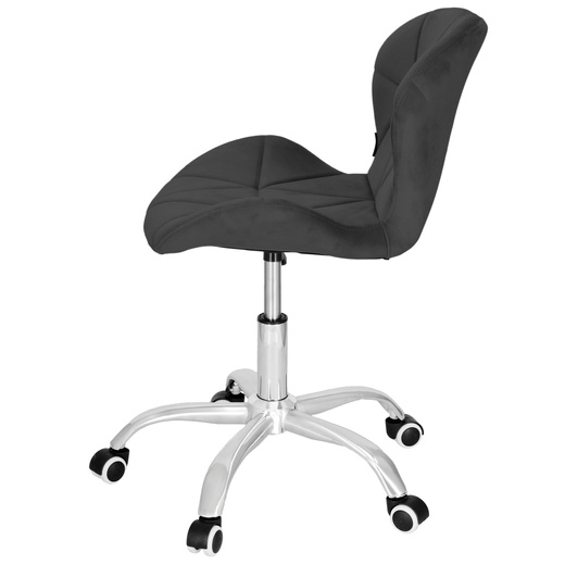 Fotel biurowy obrotowy krzesło na kółkach, do nauki, pracy przed komputerem ciemnoszary
