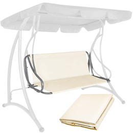 Materiał na siedzisko huśtawki ogrodowej 130 x 100 cm tkanina wodoodporna ecru