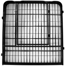 Kojec dla zwierząt wybieg klatka dla psa 184x94x100 cm czarna