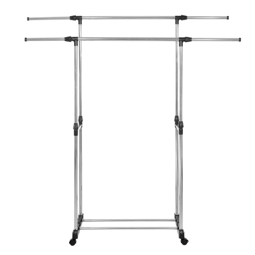 Wieszak na ubrania 85-160 cm na kółkach, mobilny stojak teleskopowy aluminiowy