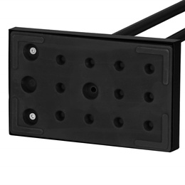 Wieszak łazienkowy na ręczniki stojak 2-ramienny czarny