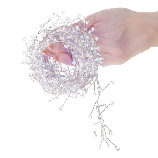 Lampki dekoracyjne 300 LED druciki biały zimny