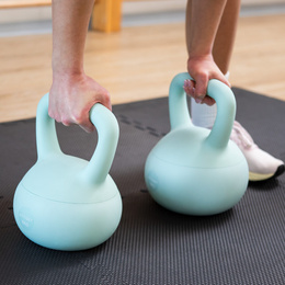 Kettlebell miękki 8 kg kula odważnik hantla ciężar do ćwiczeń fitness, turkusowy
