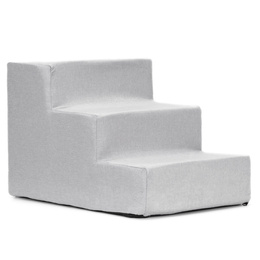 Schodki dla psa do łóżka 30 cm podest, rampa 3-stopniowa, miękkie schody szare