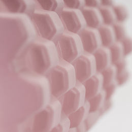 Wałek do masażu, średnio twardy, roller z wypustkami, różowy