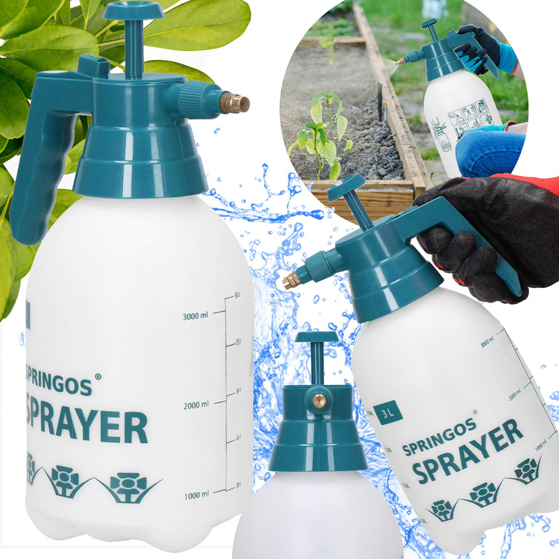 Opryskiwacz do roślin, spryskiwacz ręczny z pompką do kwiatów 3l