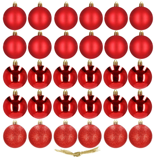 Bombki choinkowe 4 cm na choinkę 30 szt.
