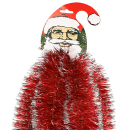 Łańcuch na choinkę 6m czerwono-srebrny, girlanda choinkowa, średnica 7cm