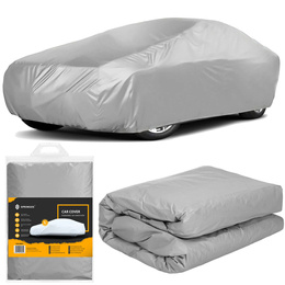Pokrowiec na samochód 480x175x120cm wodoodporna plandeka na auto szara 