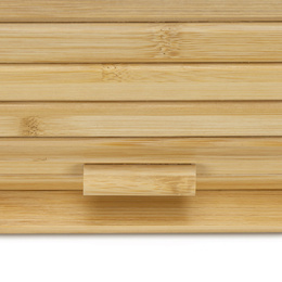 Chlebak bambusowy duży 38x28x18 cm zamykany szafka na pieczywo pojemnik z roletą