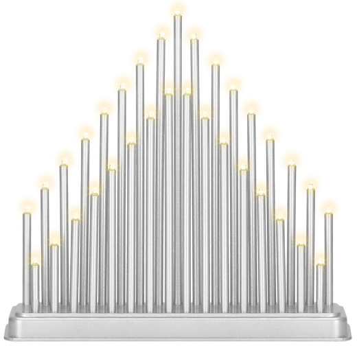 Świecznik adwentowy 33 świece srebrny