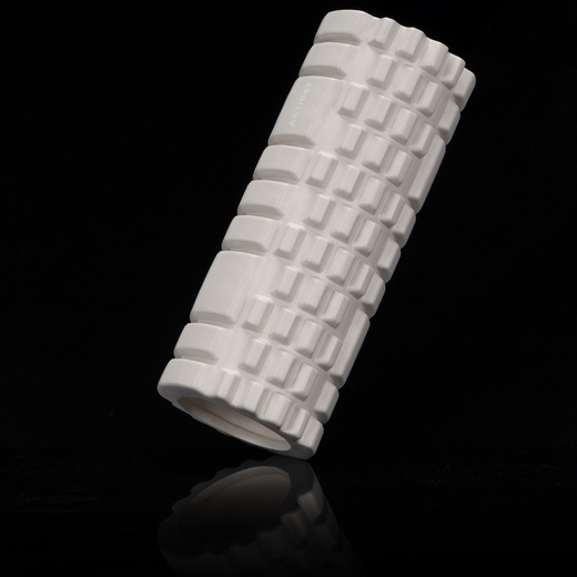 Wałek do masażu, średnio twardy, roller z wypustkami, jasny beż