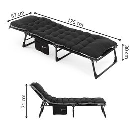 Łóżko turystyczne składane 175x57 cm kanadyjka łóżko polowe do 120 kg leżanka na kemping