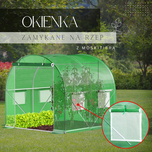 Szklarnia ogrodowa foliowa UV4 140g/m2 2x2x2 m zielona