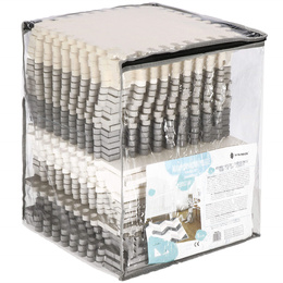 Mata piankowa trójkąty 186x186 cm szare puzzle dla dzieci, do ćwiczeń pianka EVA