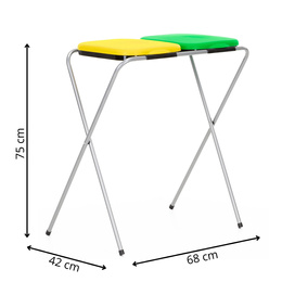 Stelaż na dwa worki do segregacji odpadów, stojak z pokrywami na śmieci