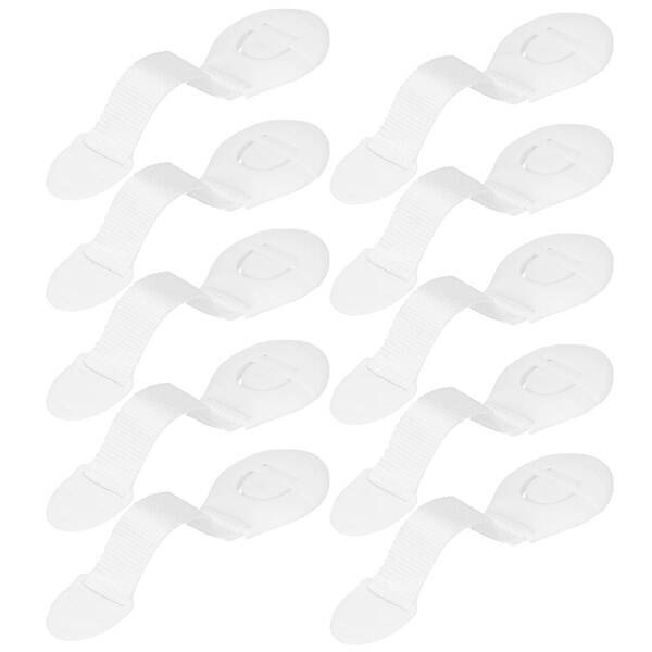 Blokada szuflad, zabezpieczenie szafek, mebli pasek 10 szt. białe