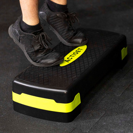 Step do ćwiczeń fitness 2-stopnie, schodek treningowy do aerobiku