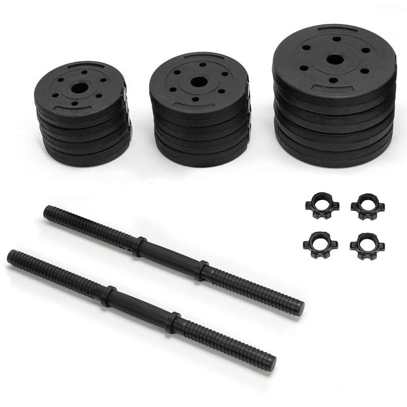 Hantle 2x10 kg do ćwiczeń regulowane 20 kg zestaw obciążeń gryf do treningu siłowego