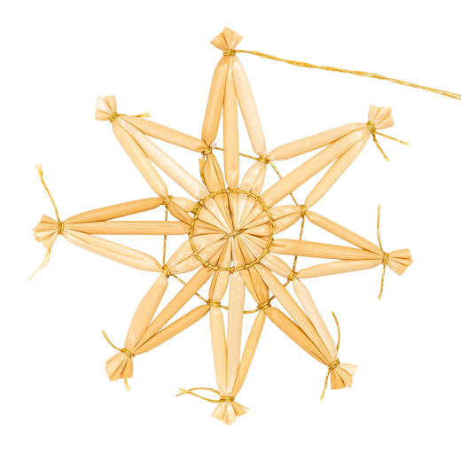 Ozdoby choinkowe, bombki słomiane 48 szt. naturalne dekoracje świąteczne, brązowe