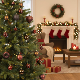 Choinka sztuczna 220 cm Premium Royal Trees świerk syberyjski z drewnianym stojakiem