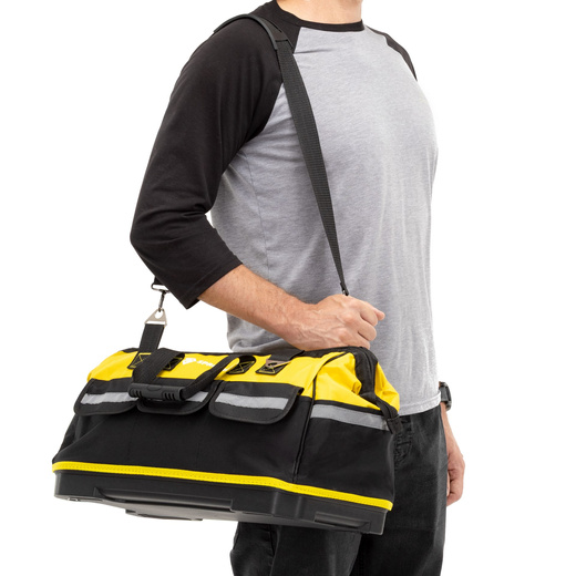 Torba warsztatowa 49x27x35 cm monterska organizer na narzędzia 45L żółto-czarna