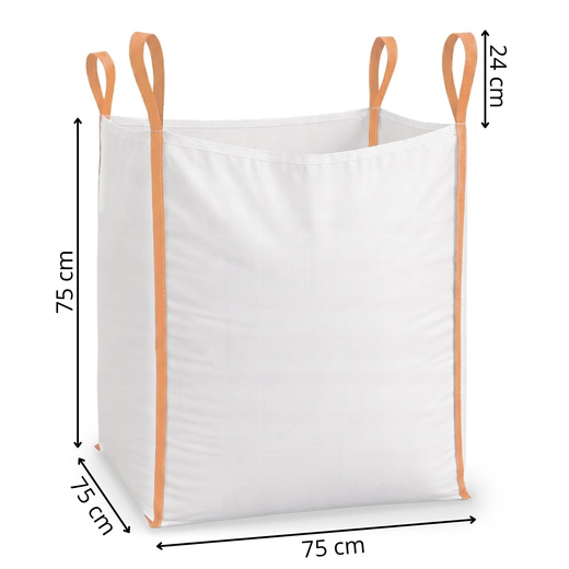Big Bag worek 500 kg mocny na gruz kontener biały