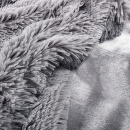 Narzuta na łóżko, pled 200x220 cm dwustronny koc na kanapę szary