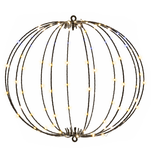 Kula świetlna 112 LED dekoracja świąteczna do ogrodu, IP44 ciepły biały + biały flash