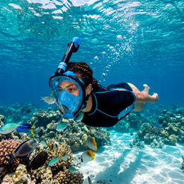 Maska z rurką do nurkowania, snorkelingu L/XL pełnotwarzowa, AntiFog, uchwyt na kamerę