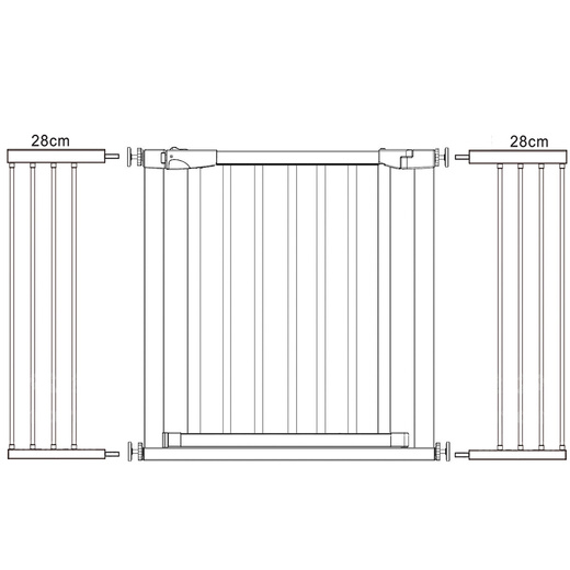 Bramka zabezpieczająca schody 75-138 cm bramka rozporowa brązowo-czarna