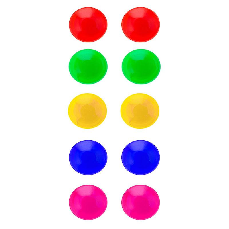 Kolorowe okrągłe magnesy do tablicy magnetycznej zestaw 10 szt