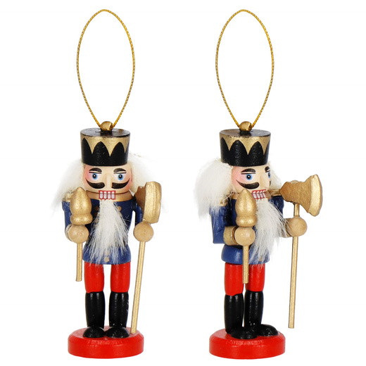 Zawieszki choinkowe 3 sztuki dziadek do orzechów drewniane ozdoby świateczne