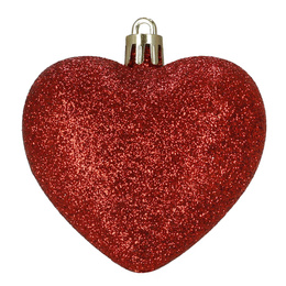Bombki choinkowe 16 szt. zestaw dekoracji świątecznych, nietłukące, serca, czerwone